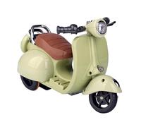 Perfeclan Motorcycle Doll Accessory Pet Supplies Landscaping Dollhouse Gift for Collectors with Movable Wheels Miniature Prop Bike, Green