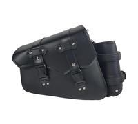 Perfeclan Motorcycle Saddle Bag with Cup Holder PU Leather Side Bag Left