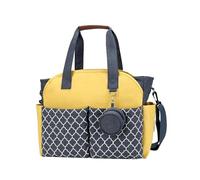 Perfeclan Multifunction Nursing Tote Bag, Versatile Motherhood Bag, Extra Large Diaper Organizer with Adjustable Strap, Portable Baby Care Bag for Travel and Daily Motherhood Activities, Blue Yellow