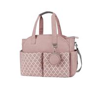 Perfeclan Multifunction Nursing Tote Bag, Versatile Motherhood Bag, Extra Large Diaper Organizer with Adjustable Strap, Portable Baby Care Bag for Travel and Daily Motherhood Activities, Pink