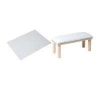 perfeclan Nail Arm Rest Cushion Manicure Hand Rest Stand Salon Wood Soft Nail Art Equipment Portable Practical Nail Armrest Hand Pillow, White