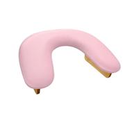 perfeclan Nail Arm Rest Stand Nail Table Station Soft PU Leather Non Slip U Shape Salon Hand Rest Cushion for Gifts Acrylic Nails Tech, Pink