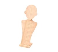 Perfeclan Necklace Earring Jewelry Set Display Stand Necklace Bust Easel Multifunctional Storage Display Holder Organizer for, Light Brown