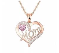 Perfeclan Necklace Pendant Jewelry Gift Cubic Zirconia Copper Chain Intertwined Hearts Personalized Symbol Of Love Suitable for daily wear birthdays, Rose Gold Pink
