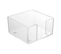 perfeclan Note Block, Acrylic Sticky Notes Holder, Memo Pad Dispenser Holder, Transparent Self Sticky Notepad Holder Case, Memo Cube Box, Note Dispenser for Office School 3x3" Notepads Work