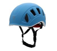 perfeclan Outdoor Climbing Cap Lightweight Helmet Head Protection With EVA Padding And Secure Adjustment System Suitable for Climbing Exploration Outdoor Sports, Blue White, L57-62cm