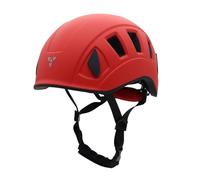 perfeclan Outdoor Climbing Cap Lightweight Helmet Head Protection With EVA Padding And Secure Adjustment System Suitable for Climbing Exploration Outdoor Sports, Red Black, M48-56cm
