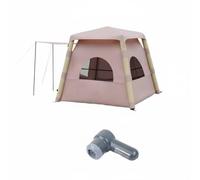 perfeclan Outdoor Inflatable Tent Camping Tent Canopy Shelter With Quick Setup PU Coated Sun Protection Waterproof Oxford Build, 2.0 Four-corner Tent With Electric Pump And Carry Bag