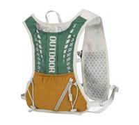 perfeclan Outdoor Running Vest Backpack Reflective Gear Lightweight Polyester Water Finish With Curved Shoulder Straps Suitable for Fitness Running Trail Exploration Night Outdoor Activity , Green