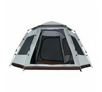 perfeclan Outdoor Shelter Camping Tent Hexagon Canopy Shade Pavilion With Spacious Interior Single Layer Shelter Water Resistant Oxford Suitable for group days, Off White, Off White, 280 280 160CM