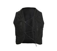 perfeclan Outdoor Vest Lightweight Running Vest Backpack Water Reservoir Mesh Design with Zippered Storage Pockets Breathable Polyester Suitable for Hiking , Black , XL Chest 100-107cm