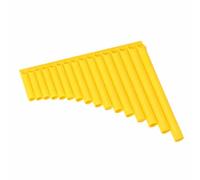 perfeclan Pan Flutes with Accessory Direct-Blow Curved Panpipe Tuned Panpipes for Beginners, Music Students, Home Practice, Yellow