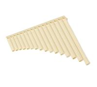perfeclan Pan Flutes with Accessory Direct-Blow Curved Panpipe Tuned Panpipes for Beginners, Music Students, Home Practice, Beige