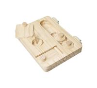 perfeclan Parrot Foraging Stand Bird Intelligence Feeder Toy Wooden Perch With Treat Trays Encourages Problem Solving Limits Destructive Behavior Suitable for