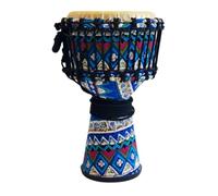 perfeclan Percussion Drum Goblet Drum Hand Drum Djembe Rope Tuned Construction With Goatskin Head Wood Shell And Wrap Portable With Strap suitable for music lessons rehearsals outdoor jams, Blue