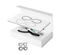Perfeclan Permanent Bracelet Kit Jewelry Trendy Casual for His and Her Bracelet Making Gifts for Party Valentine Valentines Day Wedding, 1 Black 1 Silver