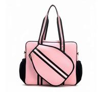 Perfeclan Pickleball Racket Case Pickleball Bag Pickleball Tote Paddle Cover Paddle Bag with Neoprene Protection and Top Handles, Pink, Pink, 20L