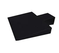 Perfeclan Pilates Reformer Wedge Block Brick, Large Upholstered Yoga Foam Wedge 31.5x23.6Inches for Pregnancy Reformer and Floor Exercises, for Home Gym Studio Body Stamina Training Exercise, Black