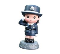 Perfeclan Police Figure Statue Resin Figurine Mini Decorative Crafts Creative Cake Topper Miniature People Model for Bedroom Desktop, Girl Statue