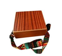 perfeclan Portable Cajon Drum Percussion Instrument With Adjustable Strap Wooden Frame Front Ports Flat Strike Panel Suitable for Beginners Workshops Community Events