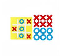 Perfeclan Portable Game Board Toe Set Noughts And Crosses Board Puzzle With Soft Felt Surface And Markers And Safe Edges Suitable for early education parent, Yellow