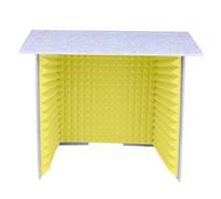 Perfeclan Portable Soundproof Booth Isolation Cover,Foam Panels,Studio Sound Recording,Sturdy Self Made Sound Box Vocal Absorbing, Gray Yellow