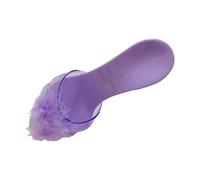 Perfeclan Princess Dress up Shoes 1 Pair Versatile Jelly Sandals for Girls Pretend Play for Beach Cosplay, violet with feather