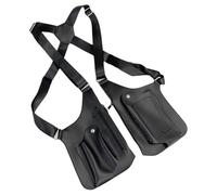 perfeclan PU Leather Shoulder Harness Bag Wallet Steampunk Costume Accessories for Outdoor
