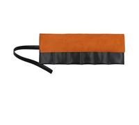 Perfeclan PU Leather Watch Roll Watch Bag Anti Scratch Universal 6 Slots Holds 6 Wristwatches Portable Watch Pouch Roll Up Case, Black