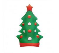 Perfeclan Pull-on Festive Hat with Printed Ornament Pattern Holiday Novelty Hat with Star Tip Soft Headwear for Family Celebrations