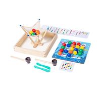 Perfeclan Puzzle Sorting Stacking Toy,Learning Math Games, Beads Puzzle Board, Color Sorting Matching Board,Bead Game, for Game Role Play Birthday
