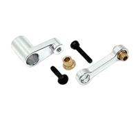 Perfeclan RC Car 28T Servo Arm Accessory High Performance Sturdy Professional Durability Steering Rod Aluminum for 1:24 244016 Micro-b, Silver