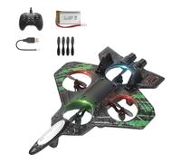 Perfeclan RC Foam Aircraft Fixed Wing Aircraft 4CH with Colorful Light Foam Remote Control Plane Anti Falling Easy to Fly for Beginners, Green