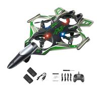 Perfeclan Remote Control Airplane RC Plane with Colorful Led Lights Lightweight Fixed Wing Aircraft,Outdoor Flying Toy,for Boys Adults, green 2 Battery
