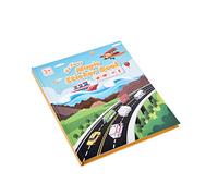 perfeclan Reusable Paster Book Toys Educational Toy Drawing Paster Puzzle Book First Paster Art for Gift Spelling Learning, Transport
