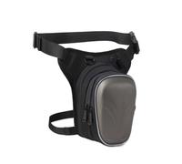 perfeclan Riding Waist Pack for Motorcycle Riders with Adjustable Leg Strap and Molded Front Compact Thigh Mounted Storage Bag with Multiple Zippered, Gray