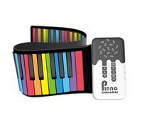Perfeclan Roll up Keyboard 49 Key Recharging Educational Music Folding Electronic Music Piano Hand Roll for Home,Travel Beginners Kids, Multicolor