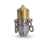 perfeclan Rotating Drain Cleaner Sewer Nozzle Drain with Rotating Top for Complete Pipe Wall Coverage Suitable for Home Repair Property upkeep, 3/8 Inch, Internal Thread 40L/Min Alloy Head