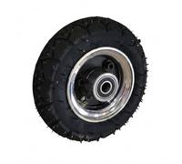 perfeclan Rubber Wheel Cart Pneumatic Tire Aluminum Alloy Hub Double Bearing Hand-Pushed Replacement Sturdy Material Suitable for Home, Inner Hole 10mm, 6 Inch