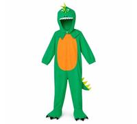 Perfeclan s Polyester Costume Dinosaur Dress With Attached Feet Cover For Toddler Carnival Stage Show, Green, M/7-9 years (122-134cm)