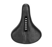 perfeclan Saddle Padded Seat Cushion Pressure Relief Cutout Aerodynamic Teardrop Form Textured Outer PU Sponge Core suitable for city streets riding, Black, 26 18 6cm