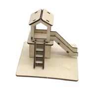perfeclan Science Kit Technology Toy DIY Experiments Supplies Wood Kit Garden Playing Slide Model for Primary Secondary