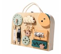 Perfeclan Screen Busy Board With Rounded Edges, Hands-On Learning Board, Portable, for Travel, Clock Board