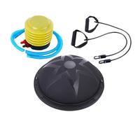 Perfeclan Semicircle Balance Ball with Resistance Bands and Pump Half Exercise Ball Core Training for Home Gym Equipment Workout, Black