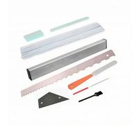 perfeclan Set Guitar Care Kit Fret Leveling Tools Notched Straightedges Sanding Blocks Hand Files Solid Metal Body suitable for home repair workshop use