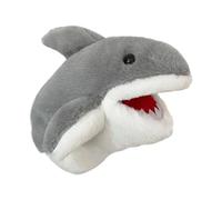 Perfeclan Shark Hand Puppet Puppetshark Interactive Pretend Play Animal Glove Toy,Stuffed Animal Toy for Adults Birthday Gifts, grey