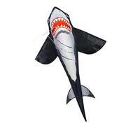 Perfeclan Shark Kite Flying Toy Lightweight Portable for Adults Animal Kite Huge for Park Beach Travel Backyard Grassland, black