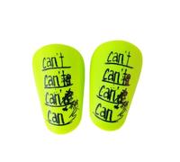 perfeclan Shin Guard Soccer Protector Pad With Liner and PP Outer Shell Comfortable suitable for scrimmage adults kids, 092mini Neon Green