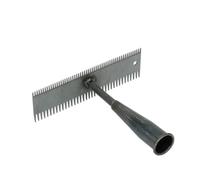 perfeclan Sided Grooming Brush Livestock Brush Comb Scratcher Tool Designed For Self Grooming Relief With Smooth Tines In Stainless Steel Suitable for barns corrals meadows, Large