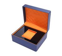 Perfeclan Single Watch Storage Box for Most Watches, Smart Watches Watch Storage Travel Case PU Leather Accs Bracelet Holder Watch Box, Blue
